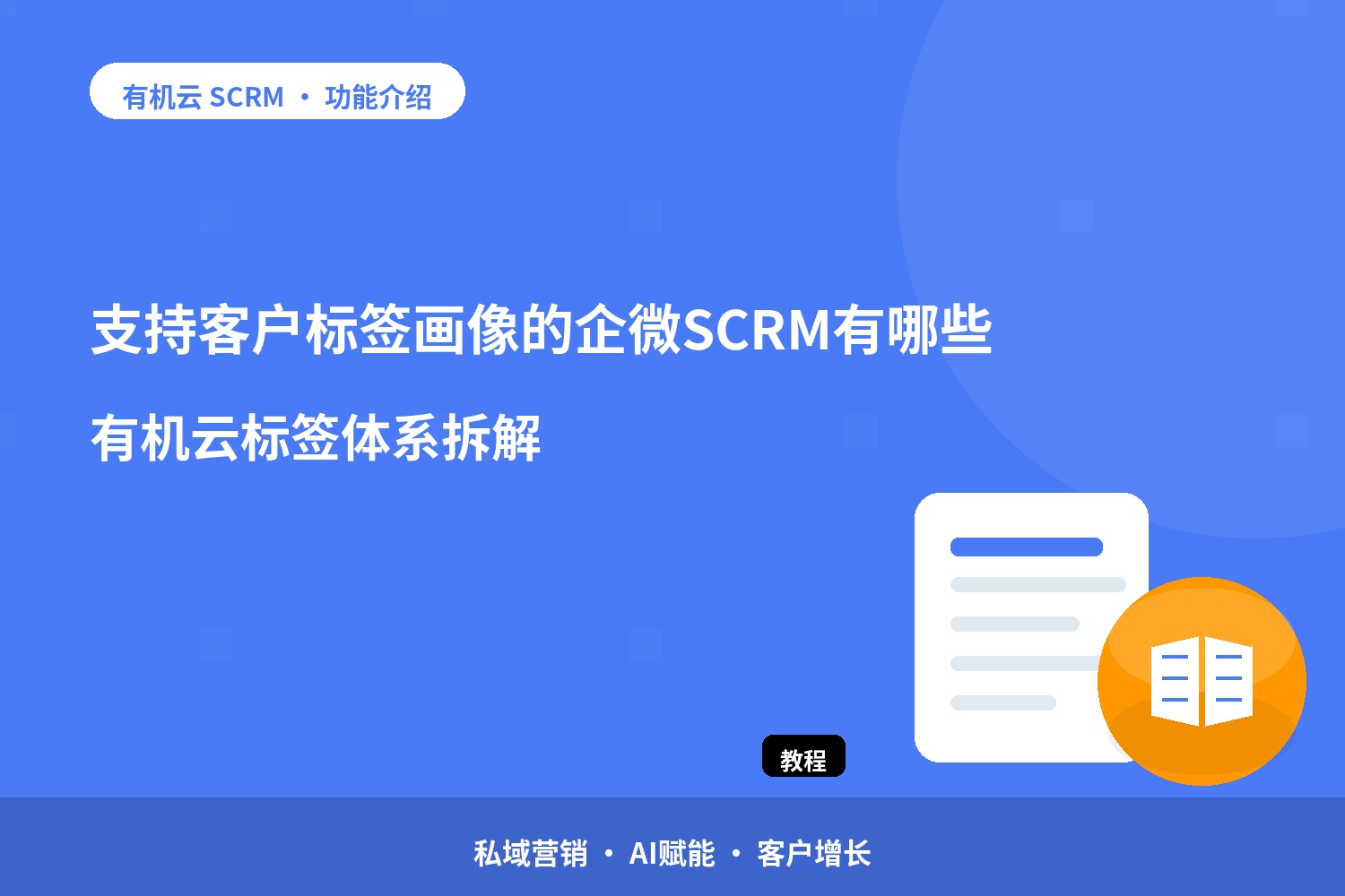 支持客户标签画像的企微SCRM有哪些？有机云标签体系拆解 配图