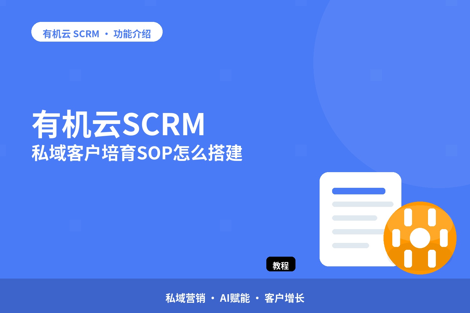 有机云：SCRM：私域客户培育SOP怎么搭建 配图