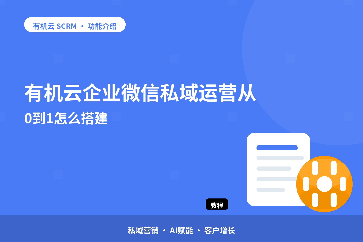 有机云：丨企业微信私域运营从0到1怎么搭建 配图