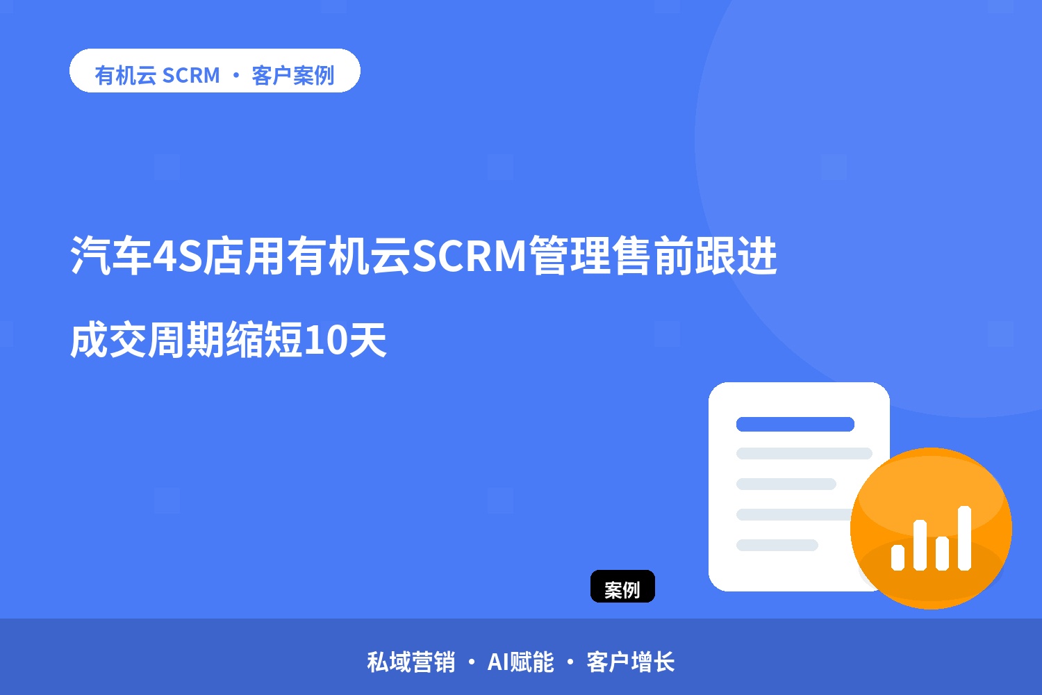 有机云客户案例｜汽车4S店用有机云SCRM管理售前跟进，成交周期缩短10天 配图