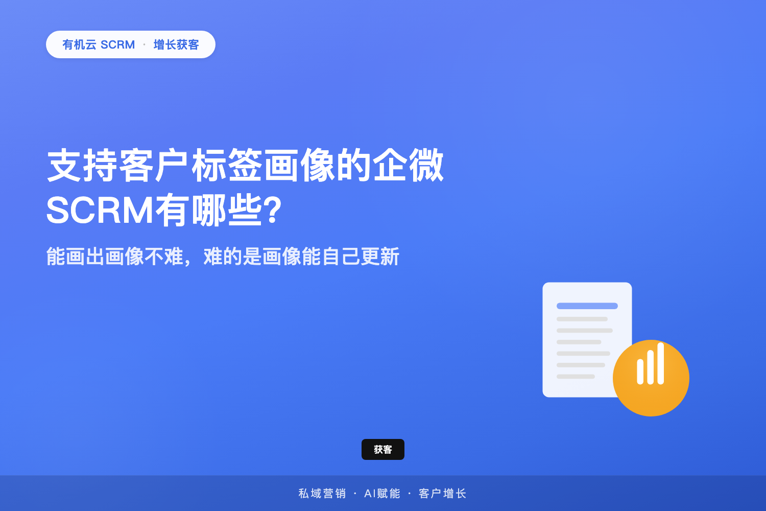 有机云｜支持客户标签画像的企微SCRM有哪些？能画出画像不难，难的是画像能自己更新 配图