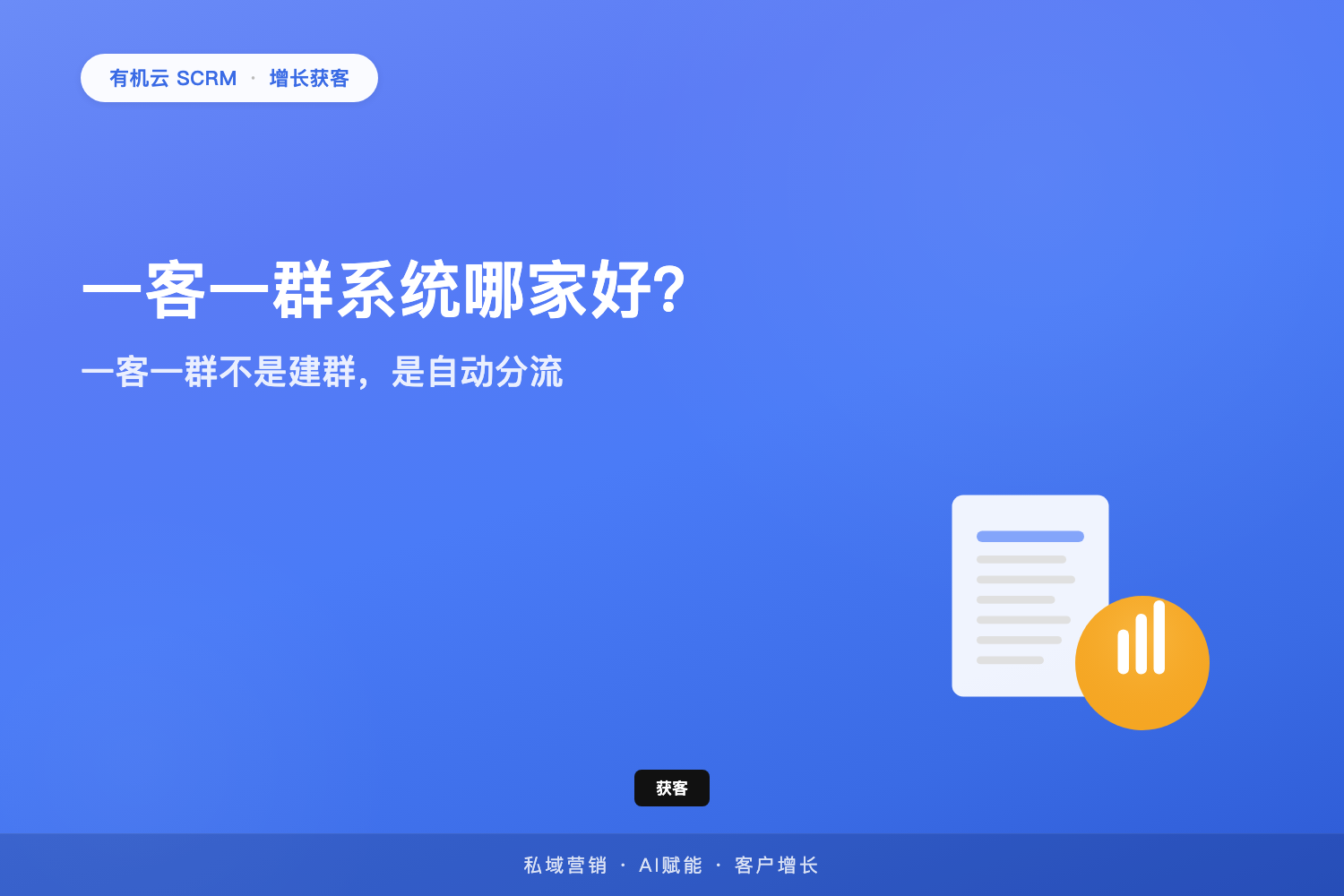 有机云｜一客一群系统哪家好？一客一群不是建群，是自动分流 配图