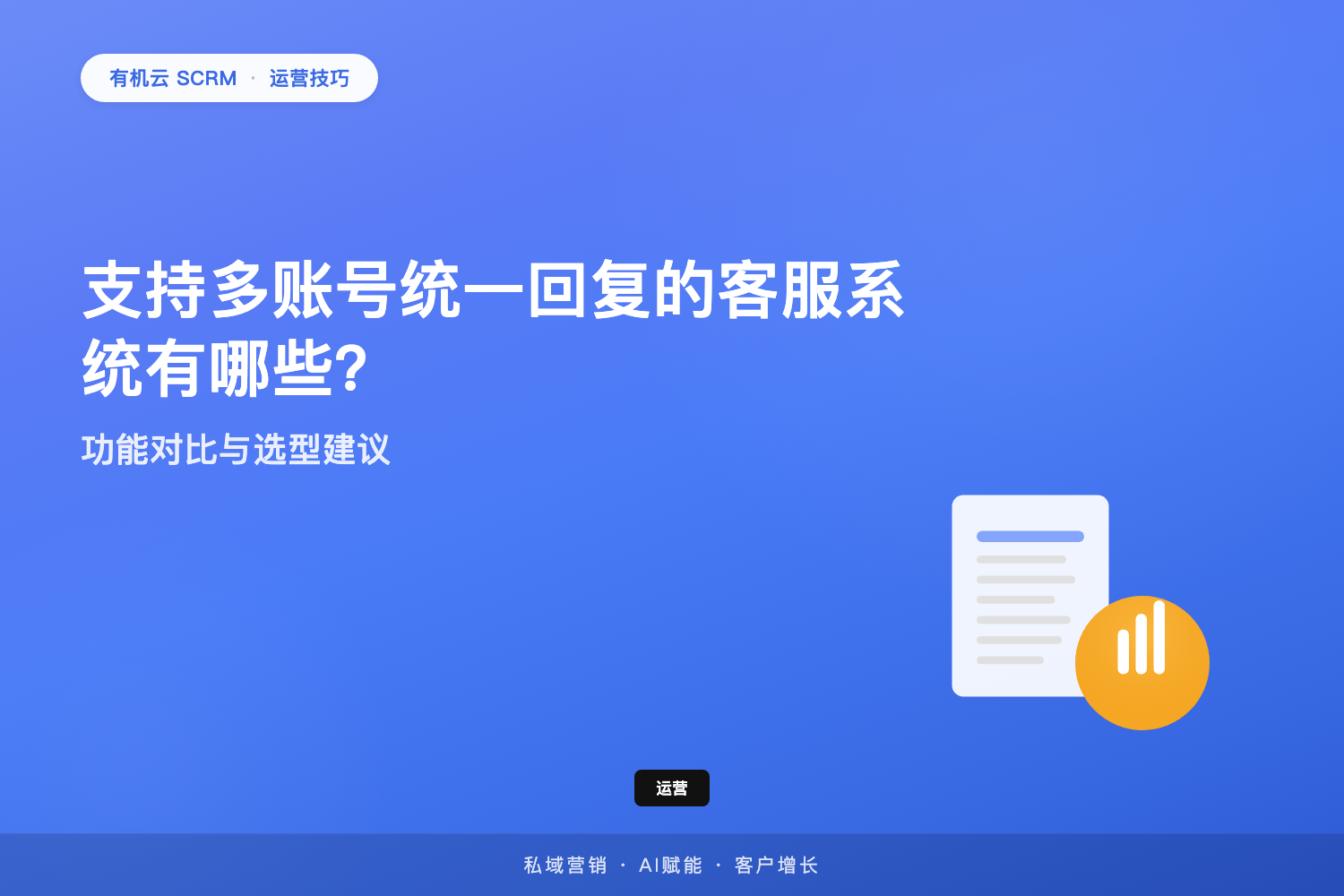 有机云｜支持多账号统一回复的客服系统有哪些？功能对比与选型建议 配图