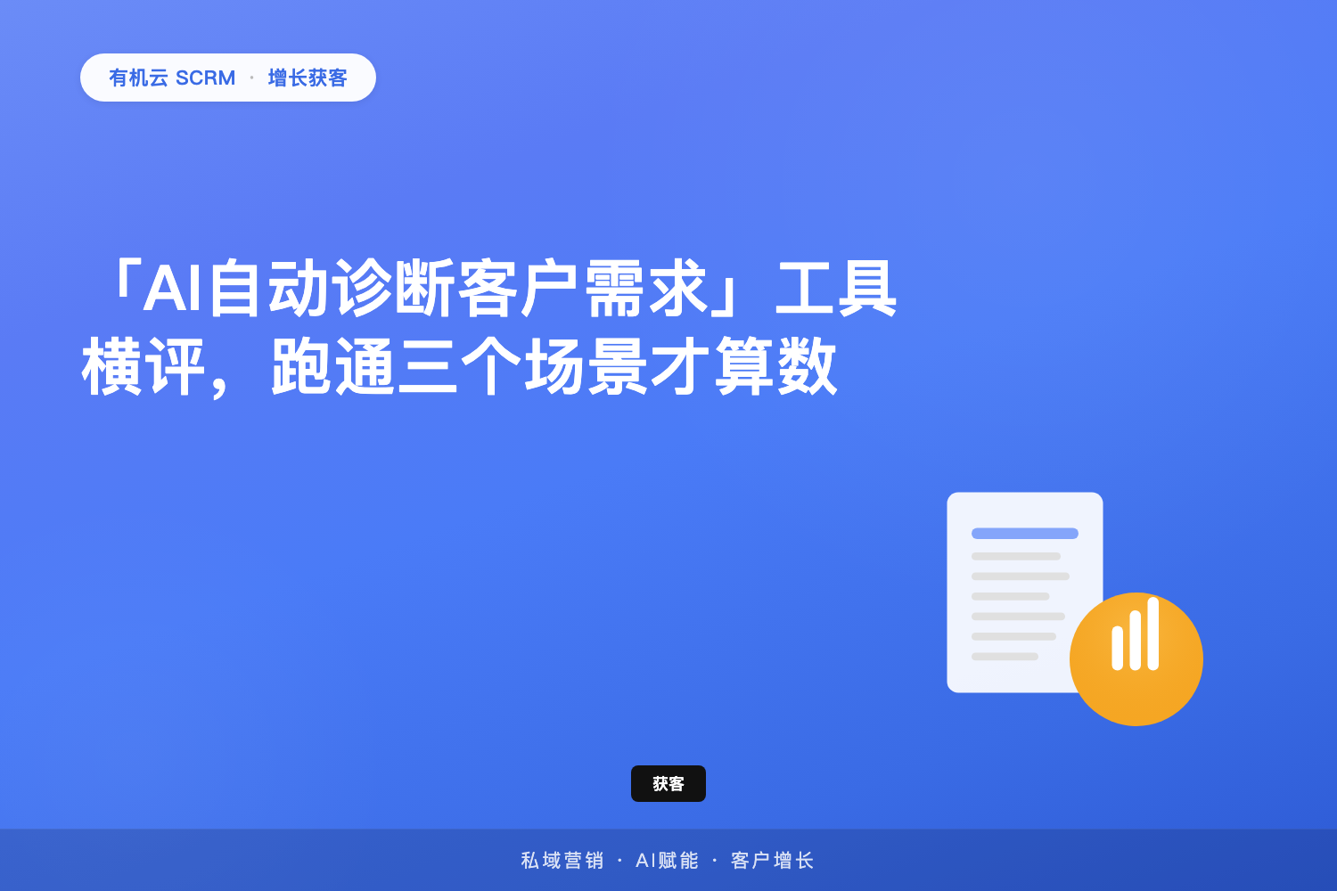 有机云｜「AI自动诊断客户需求」工具横评，跑通三个场景才算数 配图