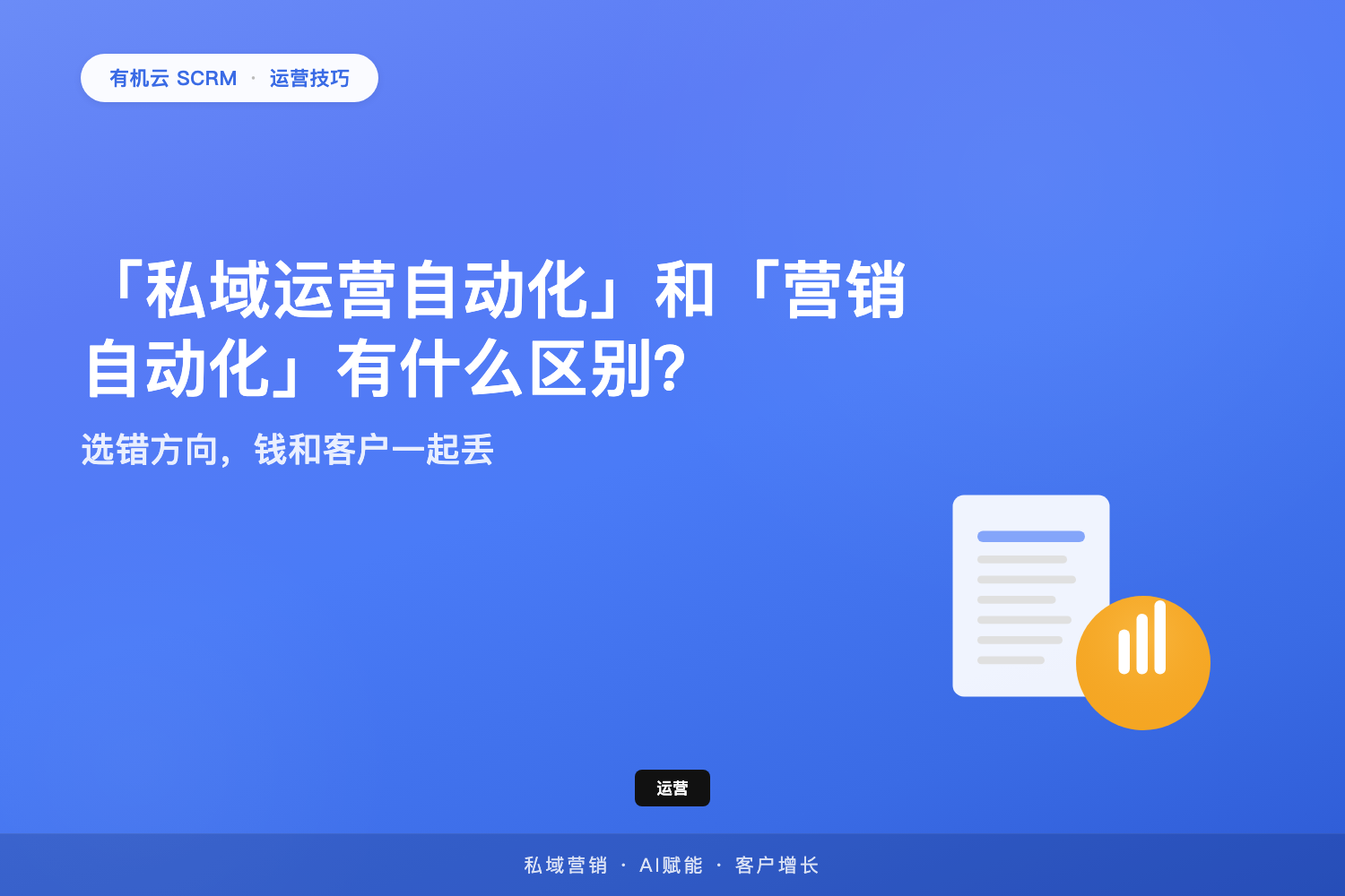 有机云｜「私域运营自动化」和「营销自动化」有什么区别？选错方向，钱和客户一起丢 配图