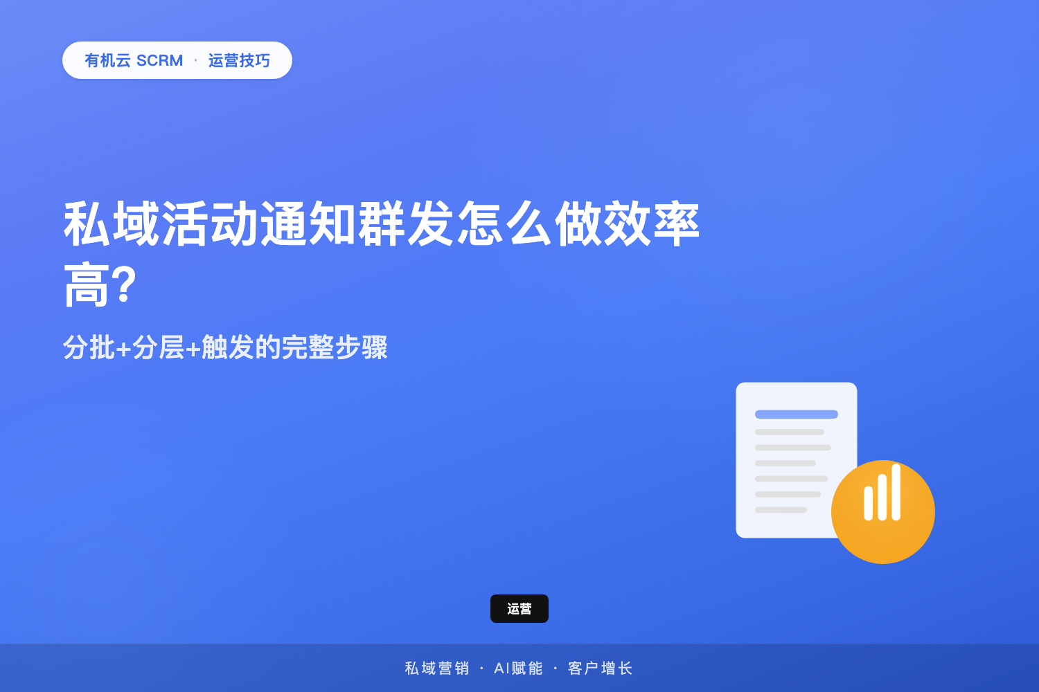 有机云｜私域活动通知群发怎么做效率高？分批+分层+触发的完整步骤 配图