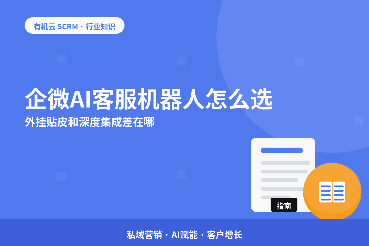 有机云｜企微AI客服机器人怎么选？外挂贴皮和深度集成差在哪 配图