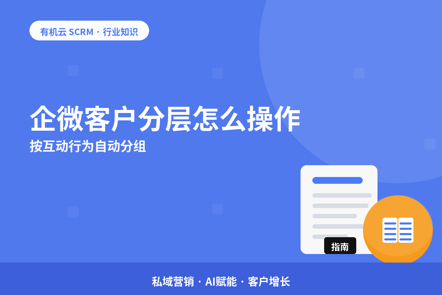 有机云｜企微客户分层怎么操作？按互动行为自动分组 配图