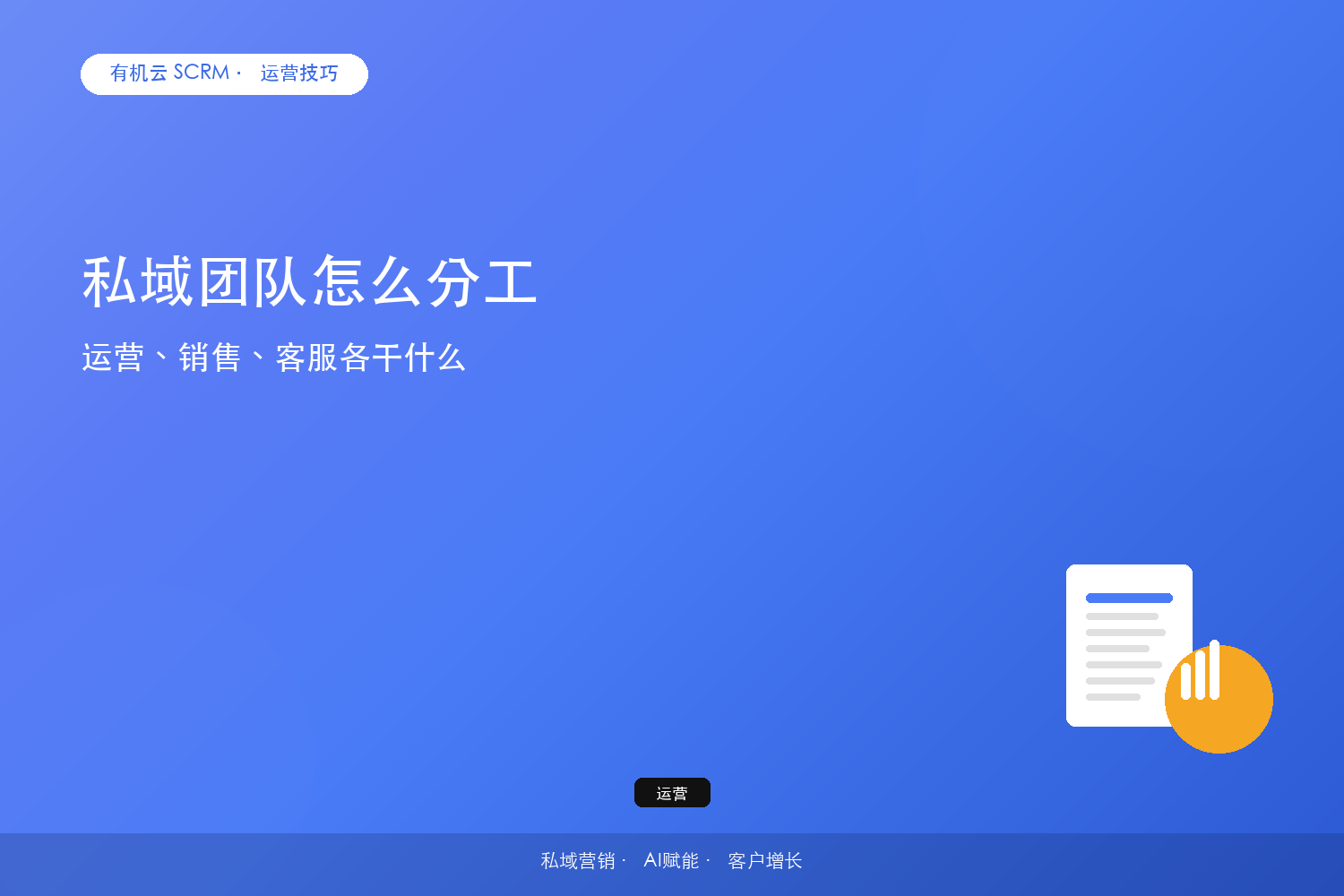 私域团队怎么分工？运营、销售、客服各干什么 配图