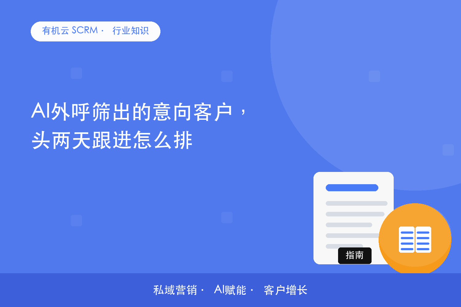 有机云｜AI外呼筛出的意向客户，头两天跟进怎么排 配图