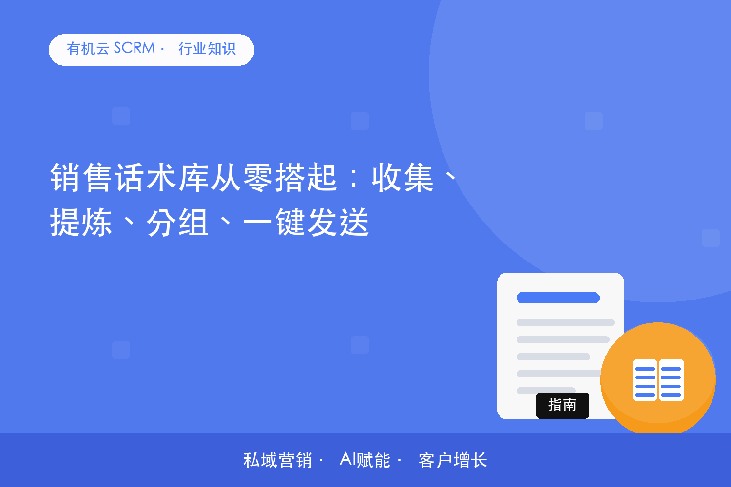 有机云｜销售话术库从零搭起：收集、提炼、分组、一键发送 配图