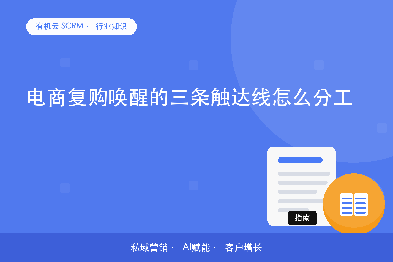 有机云｜电商复购唤醒的三条触达线怎么分工 配图